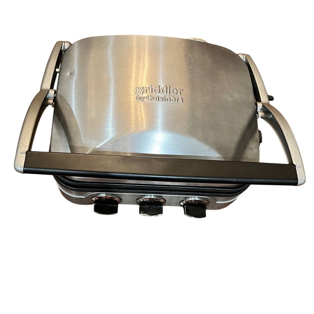 Cuisinart Griddler GR-4N Silver 5-in-1 Countertop Grill Panini Press Silver